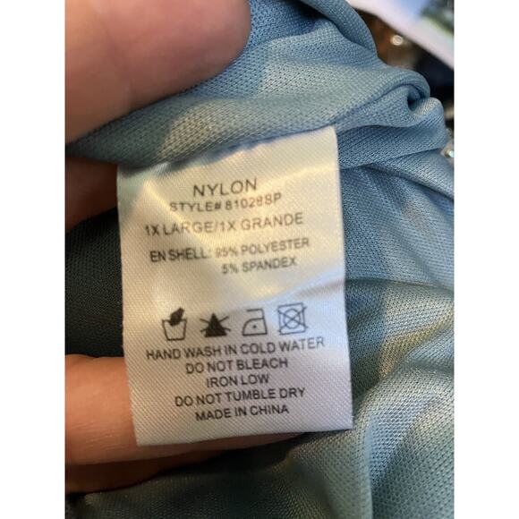 Nylon Apparel Rhinestone Fringe Mini Skort Skirt Gray Blue 1XL Taylor Festival - Picture 8 of 9